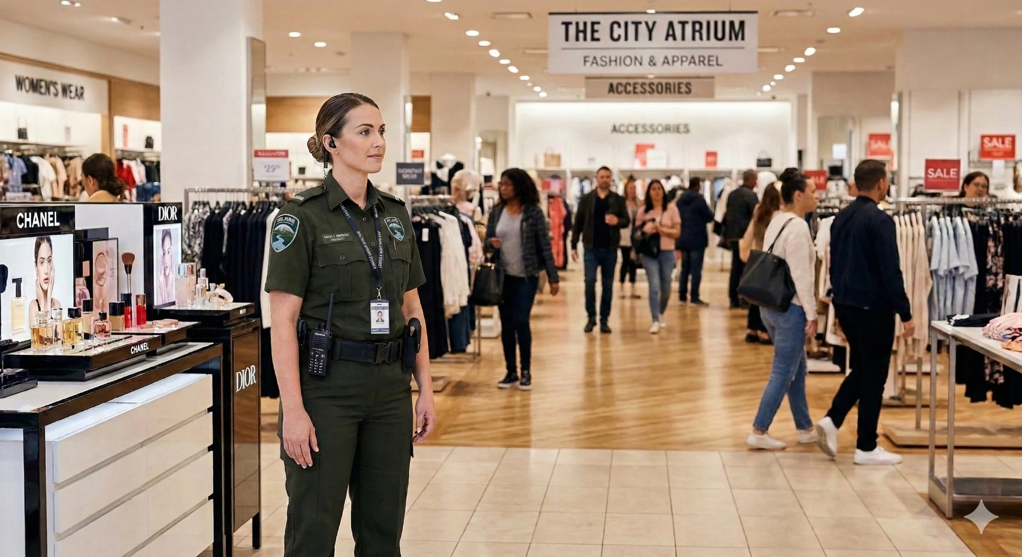 Retail security officer in shopping centre Perth